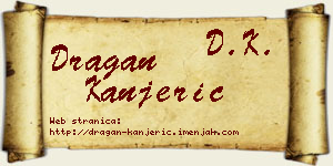 Dragan Kanjerić vizit kartica